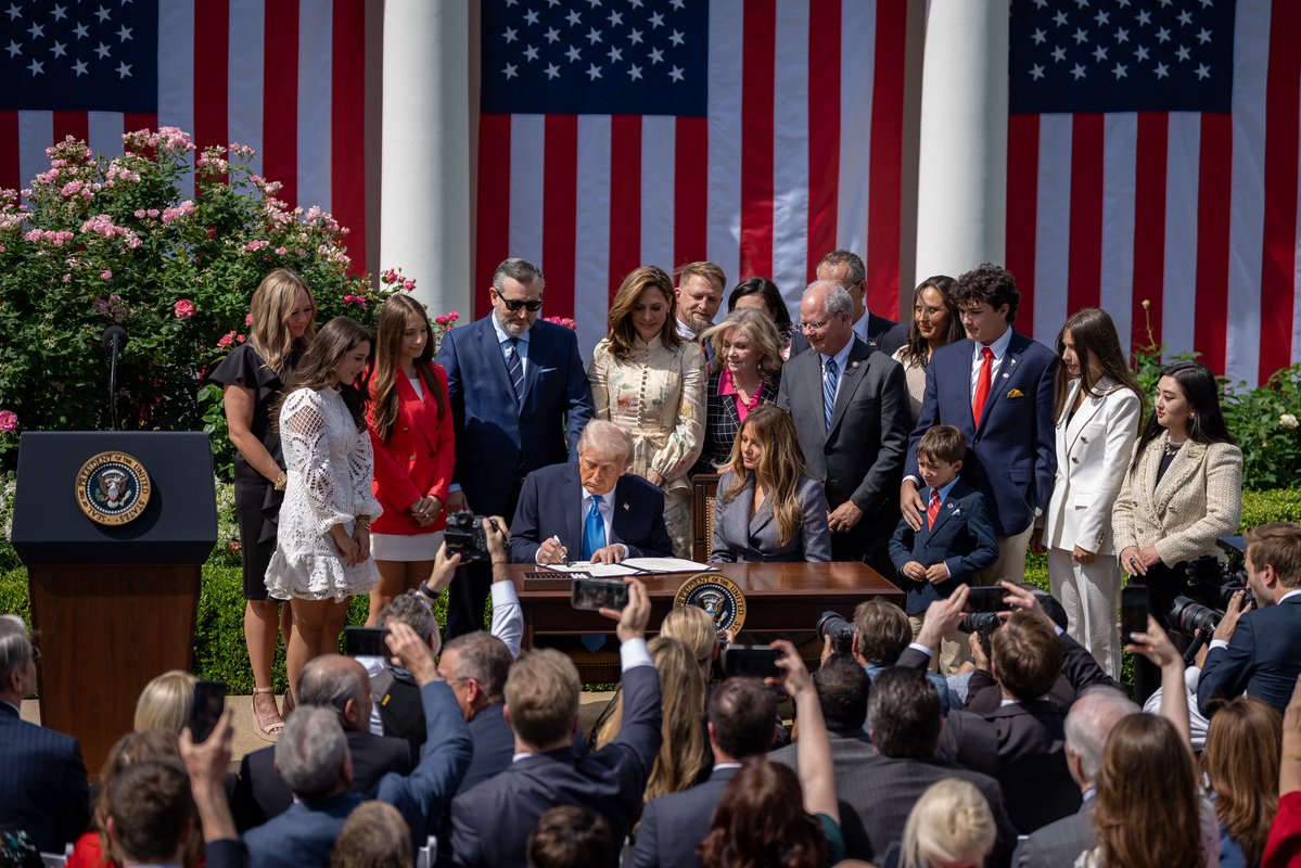FLOTUS's tweet image. “Today, through the ‘TAKE IT DOWN’ Act, we affirm that the well-being of our children is central to the future of our families and America. I am proud to say that the values of BE BEST will be reflected in the law of the land.” - FLOTUS
