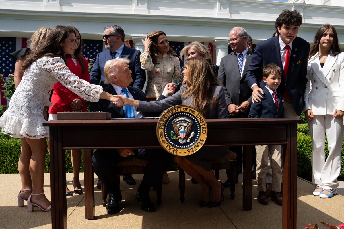 FLOTUS's tweet image. “Today, through the ‘TAKE IT DOWN’ Act, we affirm that the well-being of our children is central to the future of our families and America. I am proud to say that the values of BE BEST will be reflected in the law of the land.” - FLOTUS