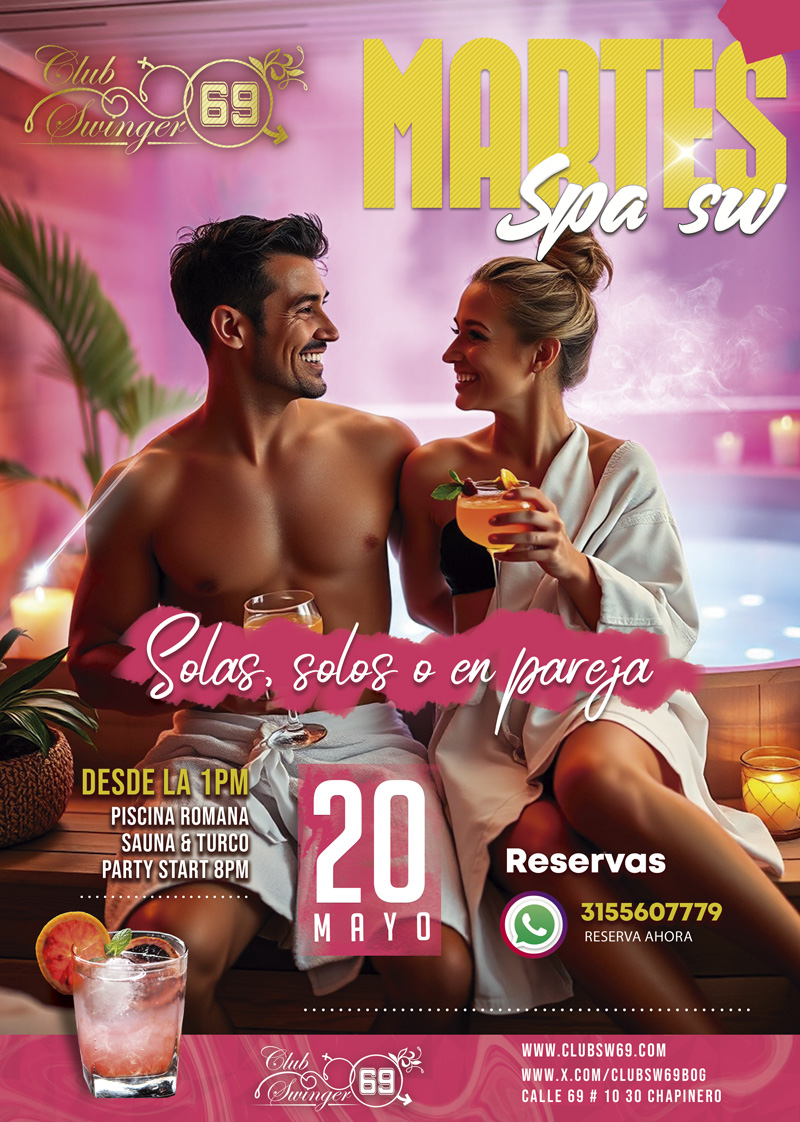 Clubsw69Oficial's tweet photo. Martes de placer y relax 💦 Vive la experiencia en pareja o solo. ¡Reserva ya!
#ClubSW69 #SpaErotico #MartesHot #AmbienteSW #ParejasFelices https://t.co/SusrEyT2YA
