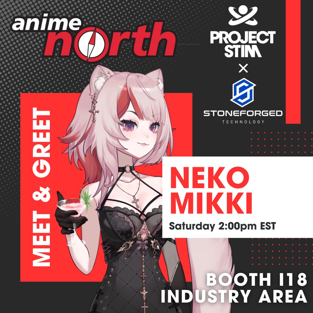 ⭐️ MEET AND GREET ANNOUNCEMENT ⭐️

So excited to be holding a virtual M&amp;G at Anime North this weekend! Huge thanks to Project STIM and Stoneforged for the opportunity ❤️

🍹 Saturday 2:00 PM EST
🍹 BOOTH I18 Industry Area

Hope to see you soon 😘
