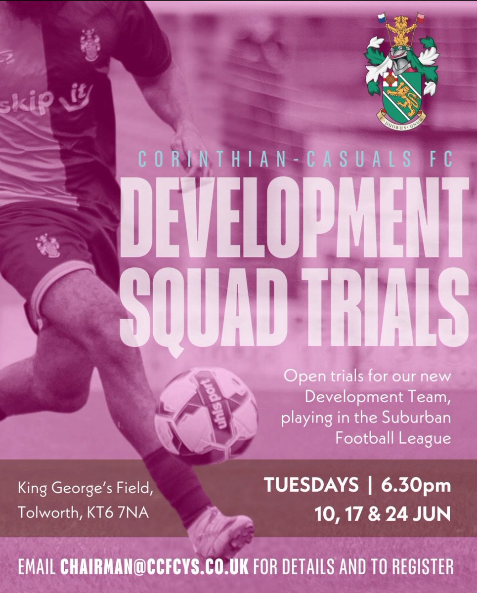 If you are a talented young player looking for a good pathway into Non League Football, get in contact and prepare for the journey next season 💯