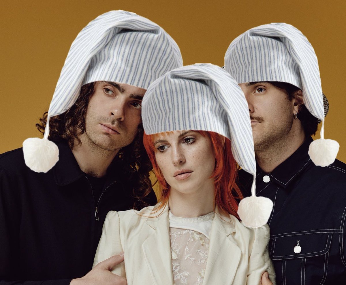 DidParamore's tweet photo. no AND i’ve been experiencing insomnia so i put them in sleeping caps https://t.co/JUma10Y501