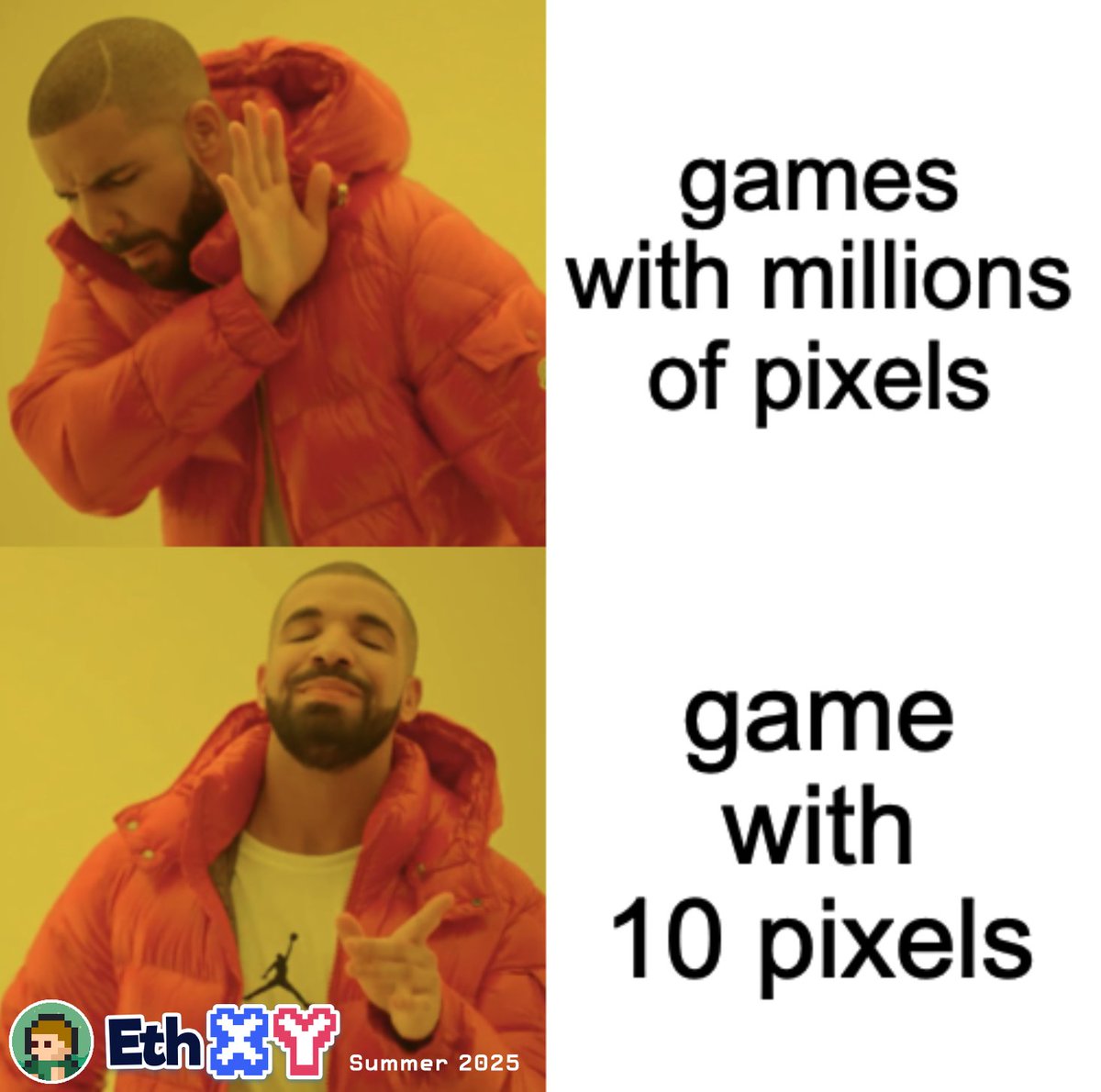 we got pixels so big you can count 'em with your finger