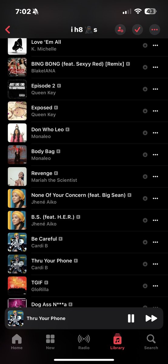 5starrgemini's tweet photo. can yall give me some songs that basically say “i hate niggas so bad if the purge was real i’m going after every fck nigga i see.” ??? im tryna shade tf out this lame ass nigga. 😒these all the songs i got rn. https://t.co/MFt1eAxaid