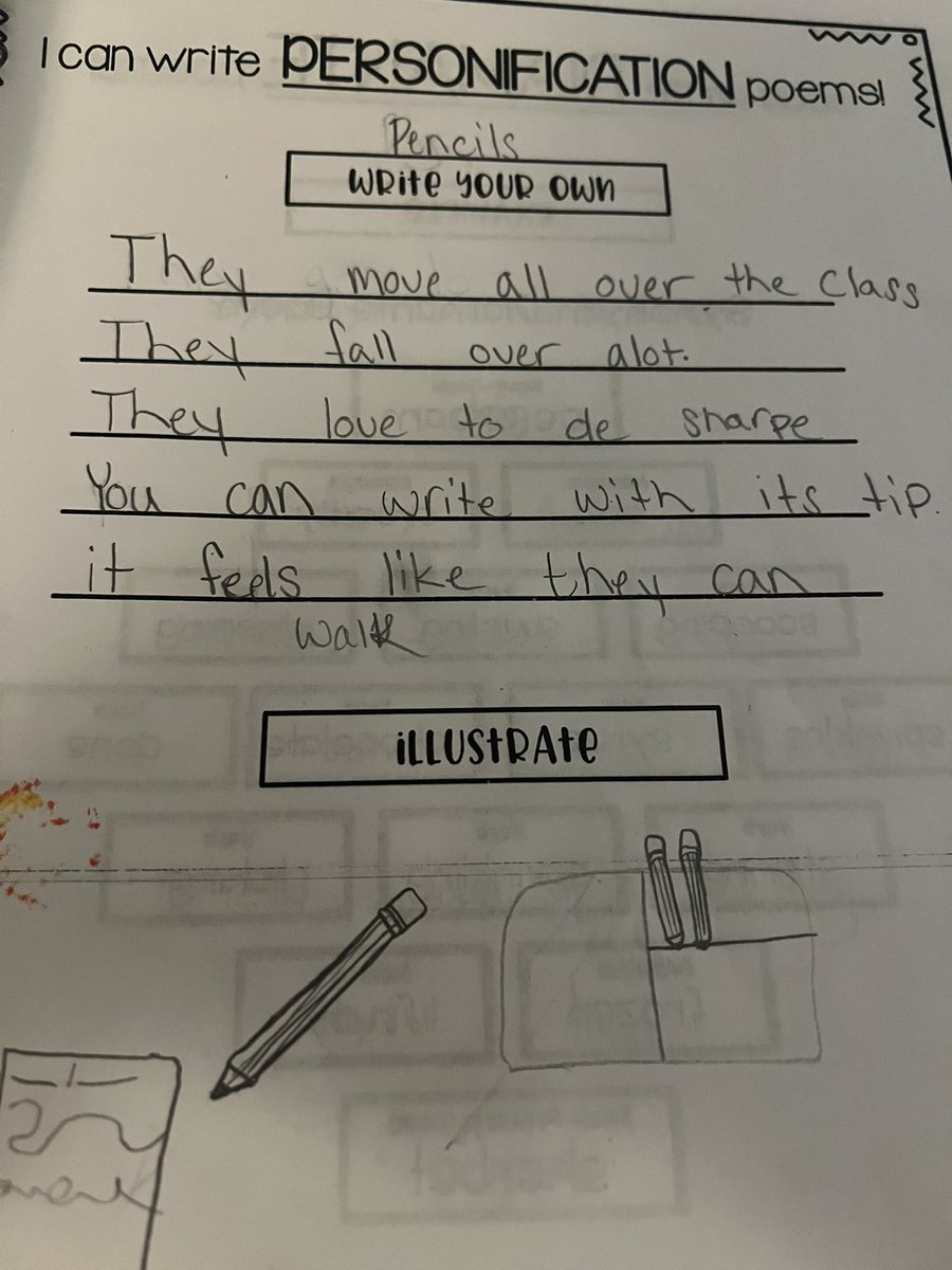 Poems by Kennedy ps she called out her friend Isabella and her body spray 😂✏️ #MutantFam