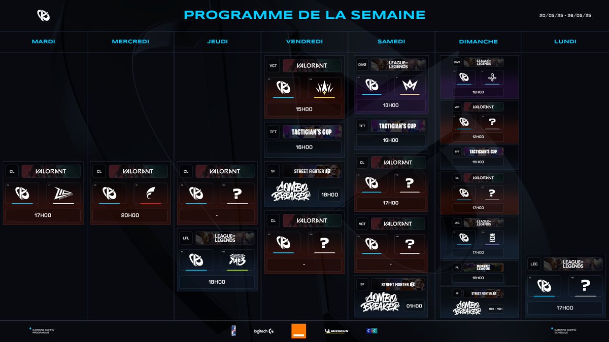 KarmineLive's tweet photo. Programme de la semaine du 20/05 au 26/05 📅 https://t.co/W3aWkUXUKX