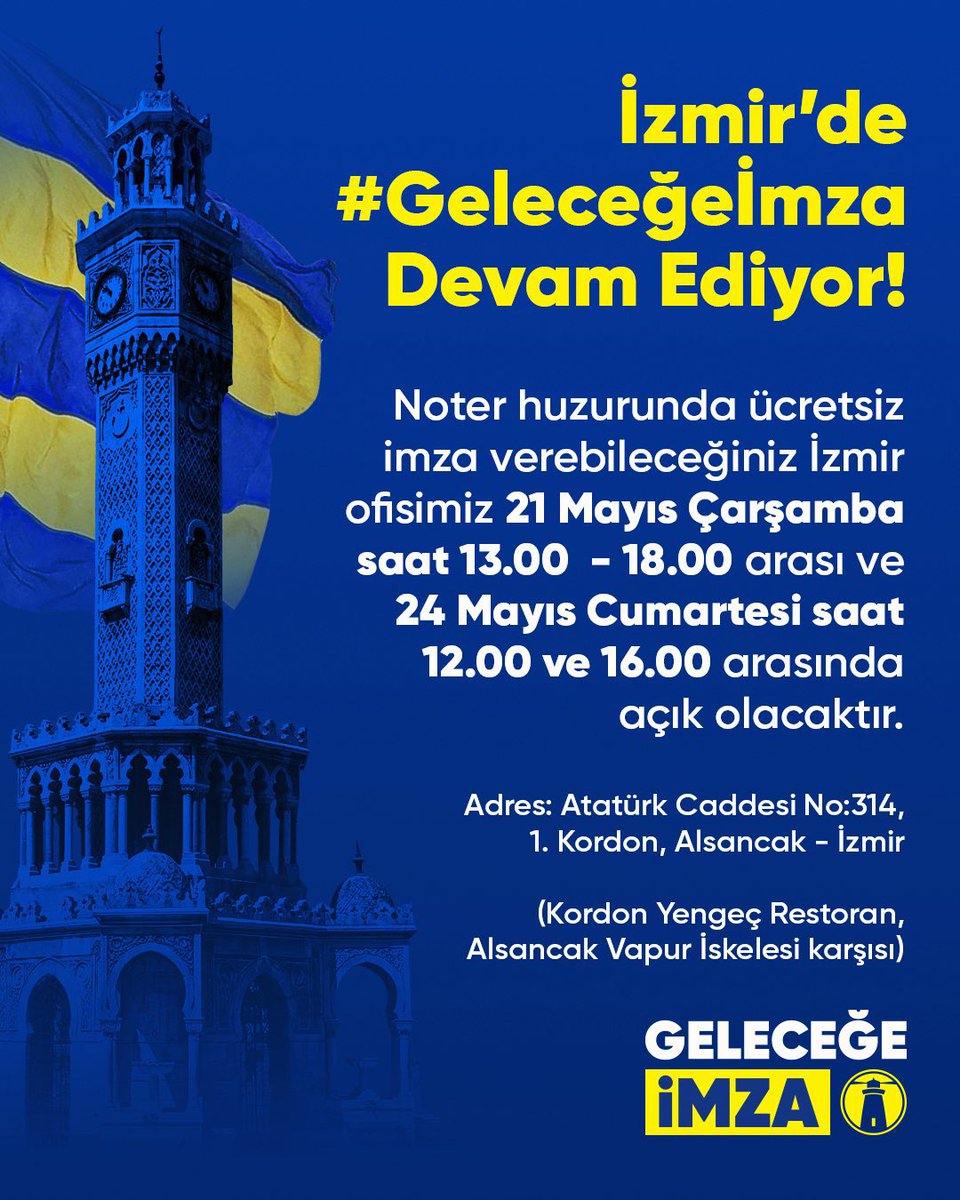 EYLÜL ÇOK GEÇ! SEÇİM HEMEN ŞİMDİ!
7 yıldır her şey zaten geç kaldı.
Bir sezon daha kaybedemeyiz.

Transfer bitmiş, lig başlamışken seçim olmaz!
Çözüm üreten bir yönetim için zaman şimdi.

Fenerbahçe için harekete geç!
Karanlıktan çıkış bu imzayla başlar.

#Geleceğeİmza