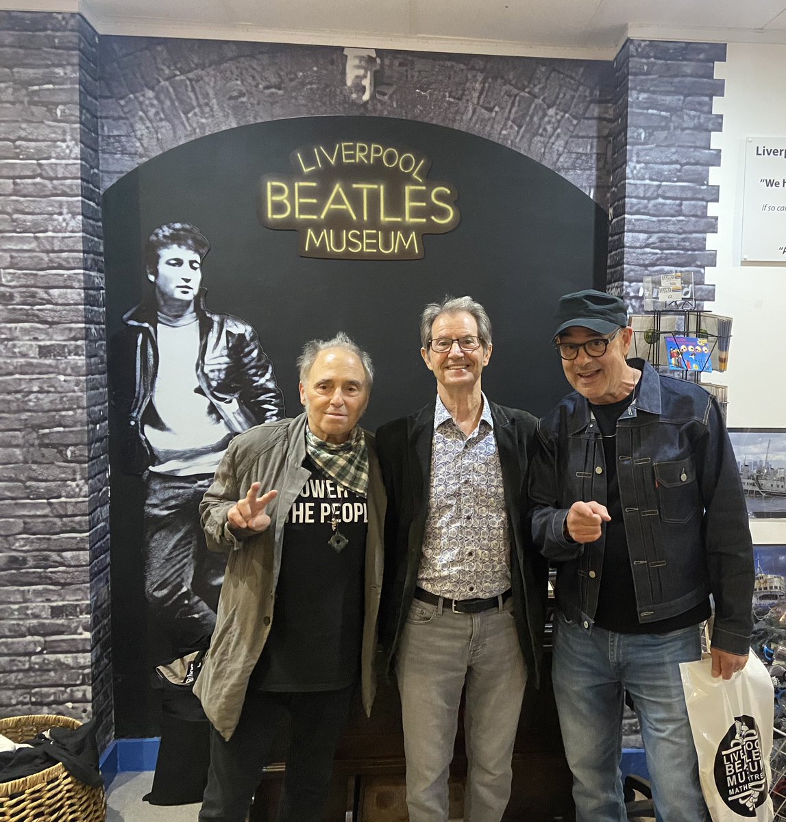 Great having Nils Lofgren, Garry Tallent and Charlie Giordano of the E Street Band with us at the Liverpool Beatles Museum- Mathew Street. It’s where the coolest things happen. #LiverpoolBeatlesMuseum #Mathewstreet #EStreetBand #Nilslofgren #GarryTallent #CharlieGiordano