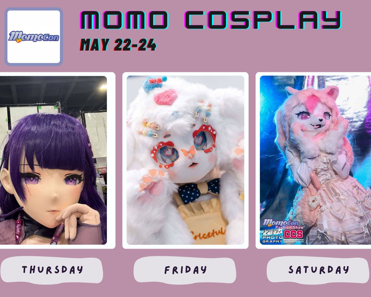 🌟 MomoCon 2025 Cosplay Lineup! 🌟
Day 1: Raiden Shogun Kigurumi
Day 2+3: Fur-lita !!!!
#MomoCon2025 #Kigurumi #Furry #LolitaFashion