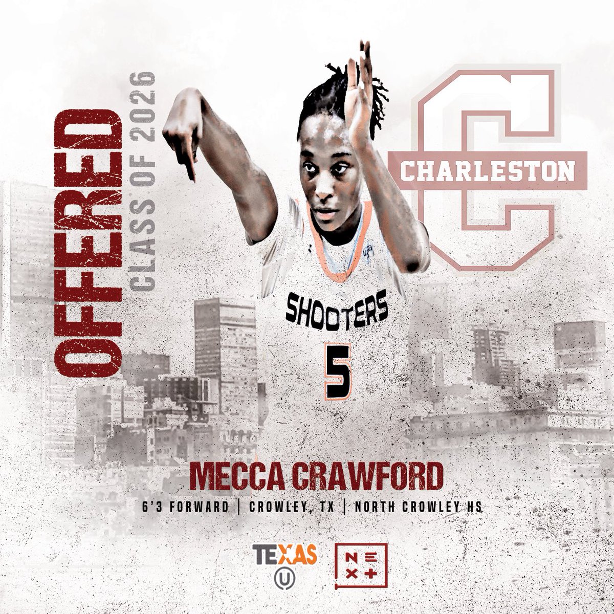 Texas U (@txubasketball) on Twitter photo Congrats to our <a href="/crawford_mecca/">Mecca Crawford</a> on earning an offer from <a href="/RhRharmony/">Coach Robin Harmony</a> & <a href="/CofCWBB/">Charleston Women’s Hoops</a> ‼️Mecca is one of the biggest stockrisers in the State of Texas and her performance at the <a href="/ShesBallin/">ShesBallin</a> Queen of the South this past weekend confirms her rise.. We see you Mecca!
#TXUFam🖤🧡 Congrats to our <a href="/crawford_mecca/">Mecca Crawford</a> on earning an offer from <a href="/RhRharmony/">Coach Robin Harmony</a> & <a href="/CofCWBB/">Charleston Women’s Hoops</a> ‼️Mecca is one of the biggest stockrisers in the State of Texas and her performance at the <a href="/ShesBallin/">ShesBallin</a> Queen of the South this past weekend confirms her rise.. We see you Mecca!
#TXUFam🖤🧡