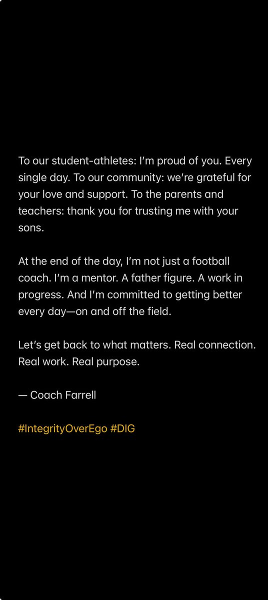 A message from the heart…

#IntegrityOverEgo