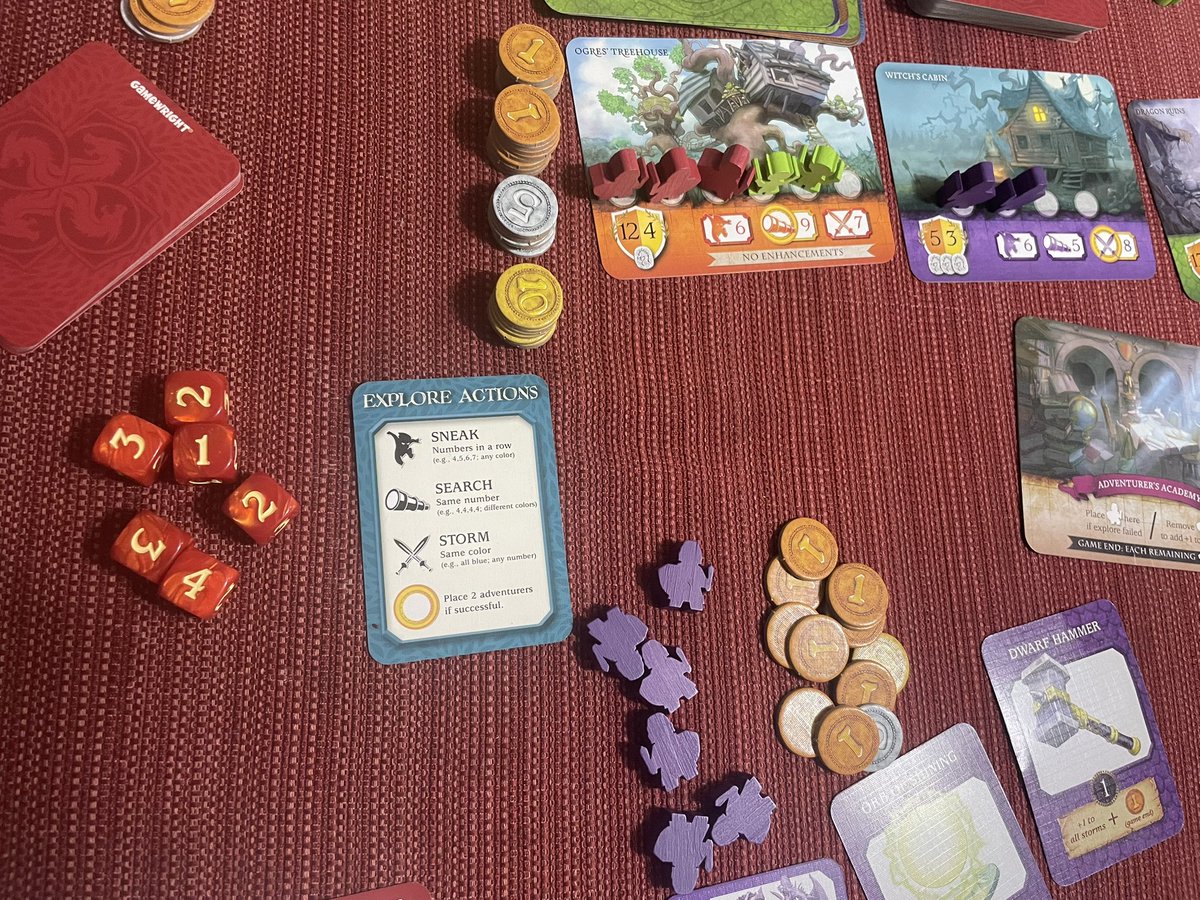 #gamenight with my 6 yro son ☺️ playing DragonRealm 🐉 He won as usual 😒 #gamewright