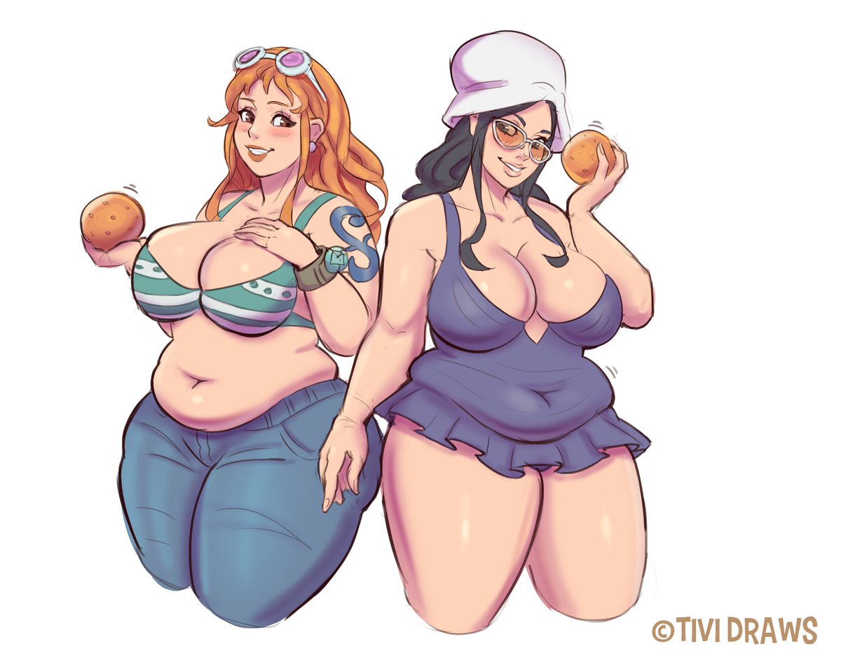 Chubby Nami and Robin 🍊🫱

Which One Piece lady should I draw next? 

#OnePiece #nicorobin #nami #chubby #animeart