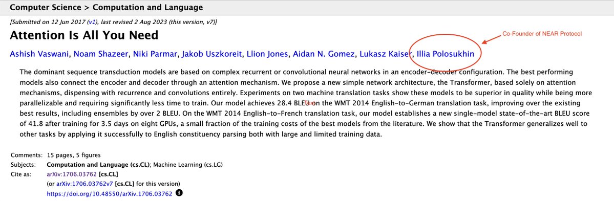 NEARProtocol's tweet image. gnear. There is always hope when you have a co-author of &apos;Attention Is All You Need&apos;, building the blockchain for AI. 

The future is NEAR - and the roadmap is loaded 💪