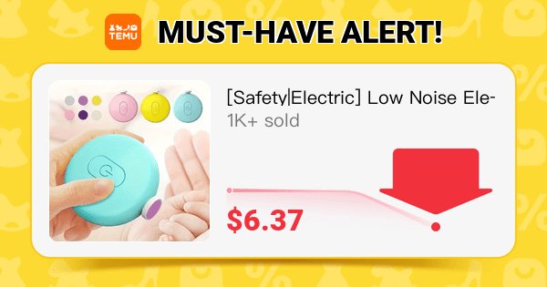 Uncover incredible deals and embrace a seamless shopping spree on Temu! 😊
👉 item link: temu.to/k/pj7oov4e17u
🎉 Coupon price[$6.37]
[Safety|Electric] Low Noise Electric Nail Trimmer, Safety Nail Clipper Set | With Replaceable 6 Grinding Head, Handheld Ergonomic Design ...