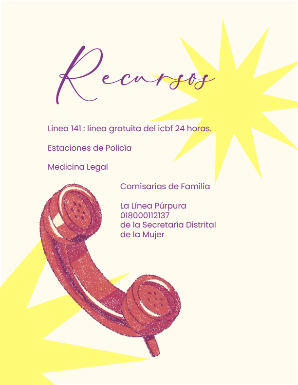 transform_arte5's tweet photo. ¿Dónde buscar ayuda?
📞 Línea 141 (ICBF)
👮 Policía
⚖️ Fiscalía
👩‍⚕️ Medicina Legal
📍 Comisarías de Familia
💜 Línea Púrpura 018000112137
Hablar sí ayuda. Hay personas y lugares que te pueden apoyar.
#InfanciaProtegida #AcompañamientoSeguro https://t.co/uJynb5oGmT