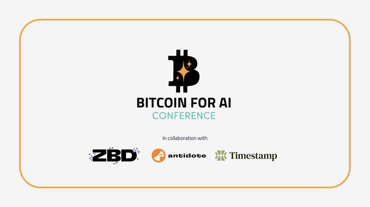 5antoshernandez's tweet photo. ๐จ TICKETS NOW LIVE for #BitcoinForAI 2025! ๐จ
Join us on June 21st, 2025 for a one-day virtual conference exploring how Bitcoinโthe internet's native moneyโand artificial intelligence are creating revolutionary possibilities!
Expert speakers, workshops, & networking opportunities.
Don't miss the ONLY conference where Bitcoin meets AI
๐๏ธ Register now: https://t.co/DOSJvGwcZN
50% OFF this week ONLY (expires Sunday) with code:
EARLYBIRD
Disrupt. Build. Transform:
The Bitcoin + AI Revolution Starts Here.
The future belongs to those who understand both.
Will you be there?