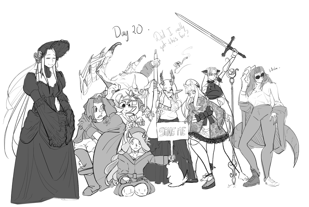 Poufdrawz's tweet photo. Day - 20 - Lotsa people i love #100DayChallenge #100日チャレンジ https://t.co/4ZRHZoTSKp