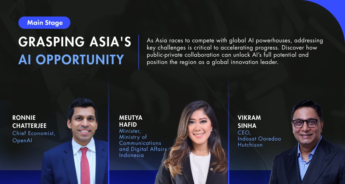 techinasia's tweet photo. While the West dominates headlines, Asia is building the infrastructure, talent, and markets to shape the next era of artificial intelligence. This session confronts the barriers and outlines the breakthroughs. Find out more at #AsiaEconomicSummit: https://t.co/Ke6hlZ57MP https://t.co/BNzOF00A7L