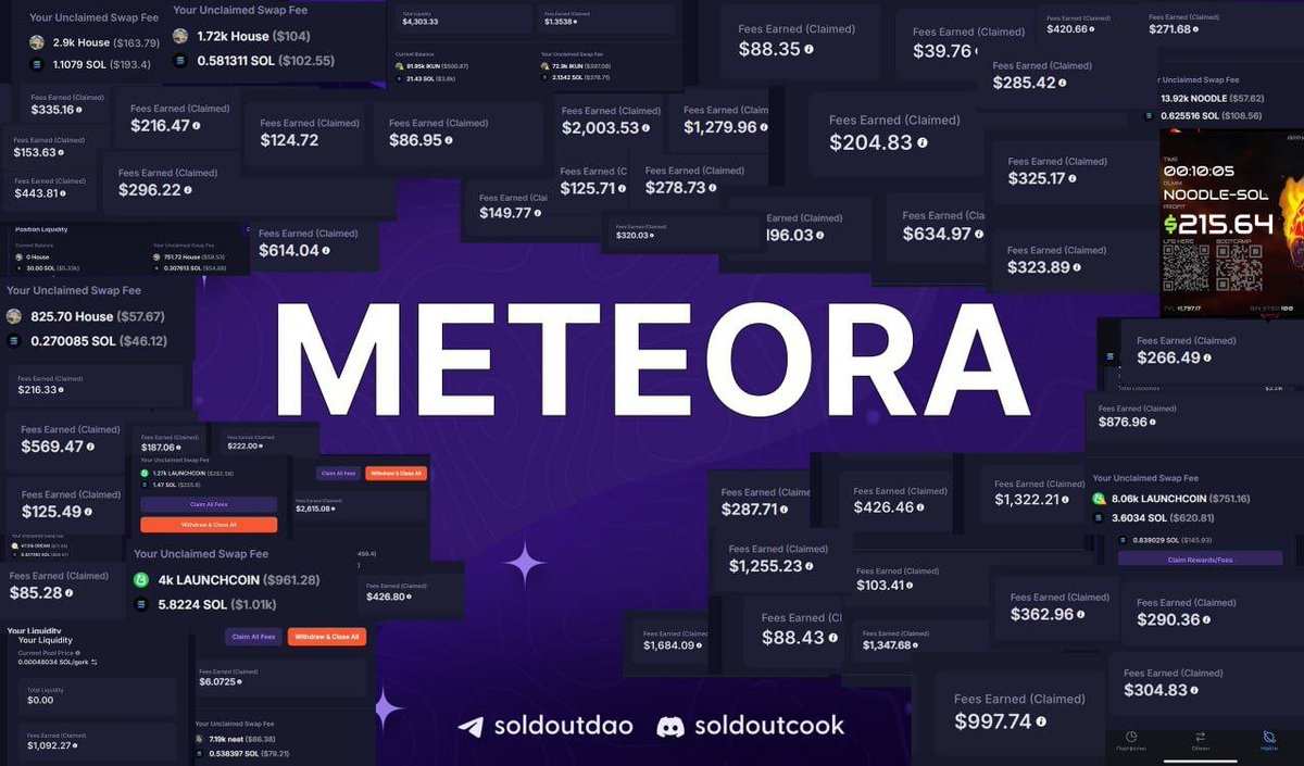 Soldoutcook's tweet image. Some of our successes with @MeteoraAG in May
Our Discord: discord.com/invite/soldout…