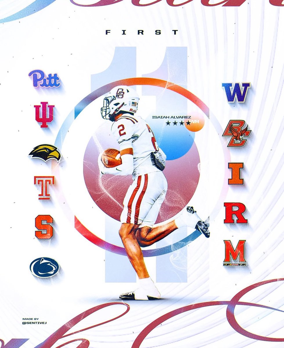 Isaiah Alvarez 4⭐️ (@_isaiahalvarez_) on Twitter photo Extremely Blessed and Grateful to be in this position🙏🏽 First 11!
<a href="/RivalsFriedman/">Adam Friedman</a> <a href="/adamgorney/">Adam Gorney</a> <a href="/SWiltfong_/">Steve Wiltfong</a> <a href="/ChadSimmons_/">ChadSimmons</a> <a href="/CraigHaubert/">Craig Haubert</a> <a href="/MohrRecruiting/">Brian Mohr</a> <a href="/BrandonHuffman/">Brandon Huffman</a> <a href="/TheUCReport/">Billy Tucker</a> <a href="/BrianDohn247/">BrianDohn247</a> <a href="/CoAcHKeLZZz3/">Markell Harrison</a> <a href="/Cody_High/">Coach High</a> Extremely Blessed and Grateful to be in this position🙏🏽 First 11!
<a href="/RivalsFriedman/">Adam Friedman</a> <a href="/adamgorney/">Adam Gorney</a> <a href="/SWiltfong_/">Steve Wiltfong</a> <a href="/ChadSimmons_/">ChadSimmons</a> <a href="/CraigHaubert/">Craig Haubert</a> <a href="/MohrRecruiting/">Brian Mohr</a> <a href="/BrandonHuffman/">Brandon Huffman</a> <a href="/TheUCReport/">Billy Tucker</a> <a href="/BrianDohn247/">BrianDohn247</a> <a href="/CoAcHKeLZZz3/">Markell Harrison</a> <a href="/Cody_High/">Coach High</a>