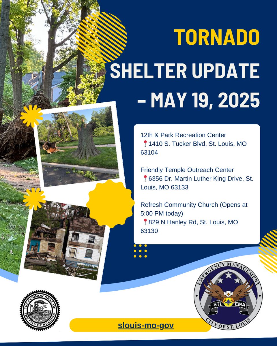 CityEMA's tweet photo. If you or someone you know has been displaced or needs shelter, the @RedCrossMO is here to help.
📞 Call 1-800-RED-CROSS for questions and assistance.
Let’s continue looking out for one another, #STL
#STLRecovery #StormSupport #Tornado2025 #STLEMA #AmericanRedCross #ReadySTL https://t.co/CfYx2zeGUq