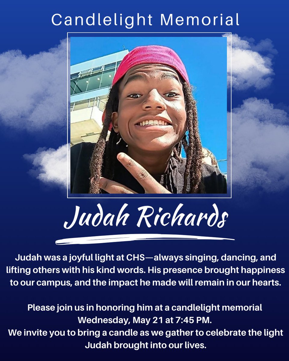 Centennial HS Stuco (@spartans_stuco) on Twitter photo Honoring Judah Richards, Join us Wednesday, May 21 7:45 PM at the front of CHS. 💙 <a href="/CHSSpartans/">Centennial Spartans</a> <a href="/BurlesonISD/">BurlesonISD</a> Honoring Judah Richards, Join us Wednesday, May 21 7:45 PM at the front of CHS. 💙 <a href="/CHSSpartans/">Centennial Spartans</a> <a href="/BurlesonISD/">BurlesonISD</a>