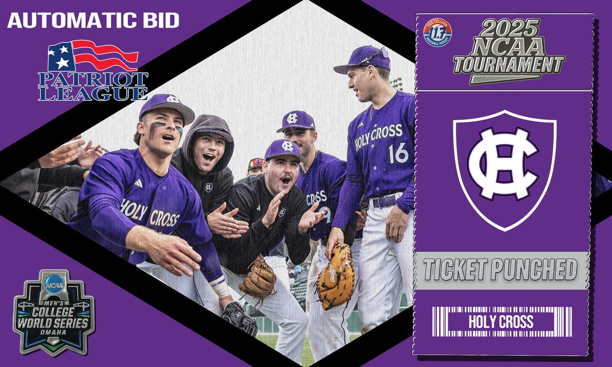 Holy Cross sweeps the Patriot League tournament and punch their ticket

Crusaders are on the Road to Omaha