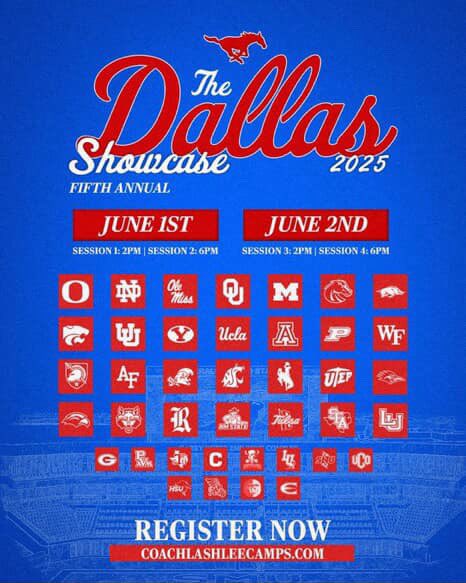 I will be attending the <a href="/SMUFB/">SMU Football</a> the fifth annual Dallas showcase June 1st #teaxshighschoolfb