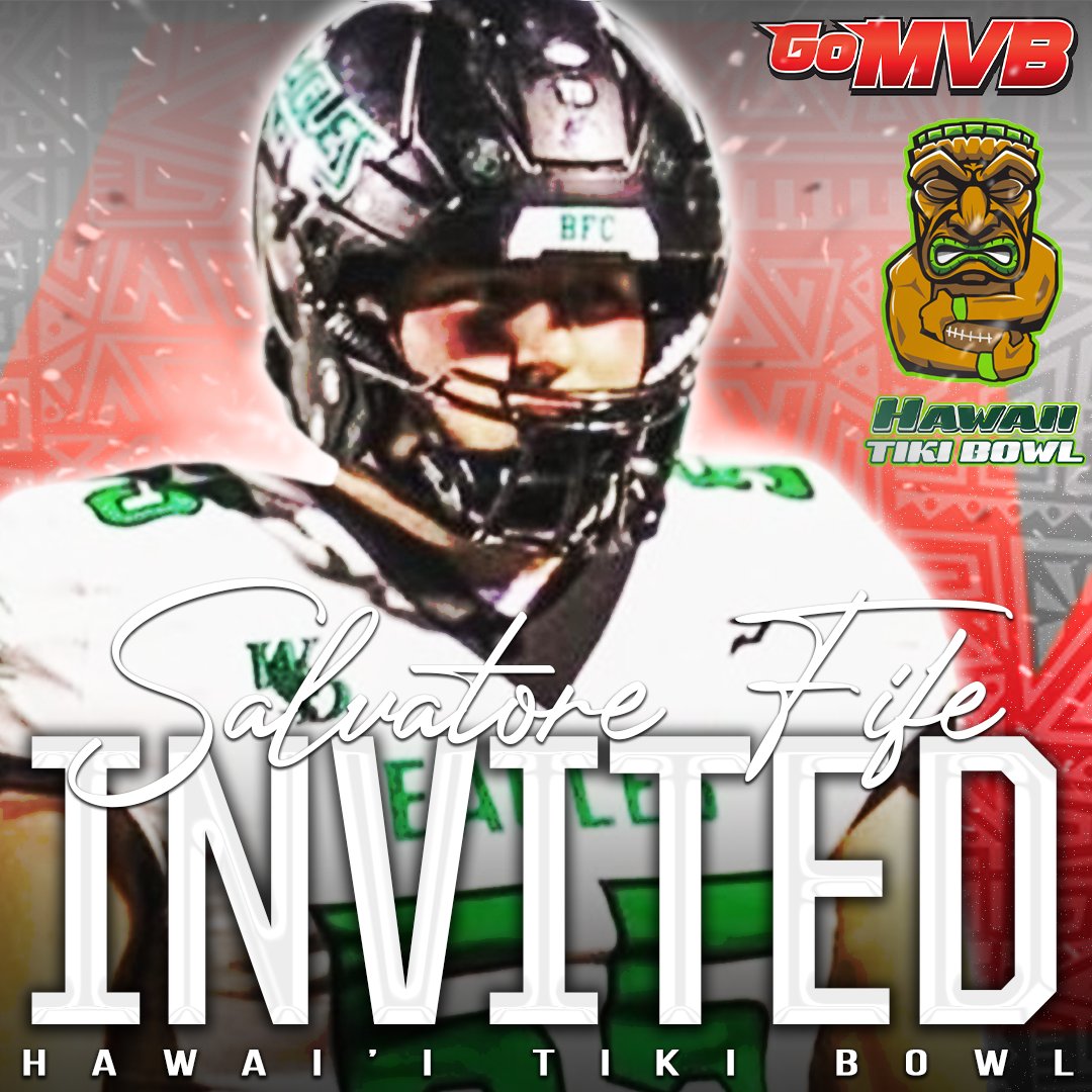 GoMVB Get Seen. Get Serious. Get to the Next Level (@gomvb) on Twitter photo Salvatore Fife has been invited to the Hawai'i Tiki Bowl! 🏝️
'26 C
West Deptford HS
Follow: <a href="/fifesal_/">Salvatore Fife</a>
#gomvb #hsfootball #athlete #invite #bowlgame #collegerecruiting Salvatore Fife has been invited to the Hawai'i Tiki Bowl! 🏝️
'26 C
West Deptford HS
Follow: <a href="/fifesal_/">Salvatore Fife</a>
#gomvb #hsfootball #athlete #invite #bowlgame #collegerecruiting