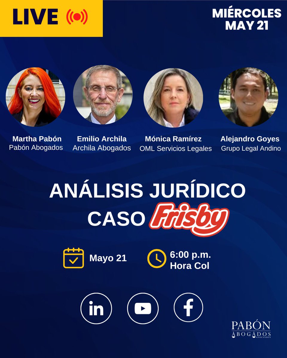 Porque no se trata solo de hacer campañas creativas de apoyo con el caso Frisby, sino de analizarlo y reflexionarlo desde lo que es: un caso jurídico que podría ocurrirle a cualquier empresario en Colombia.  

Bienvenidos/as abogados/as y no abogados/as: forms.gle/UJA8Jzn46pSRbt…