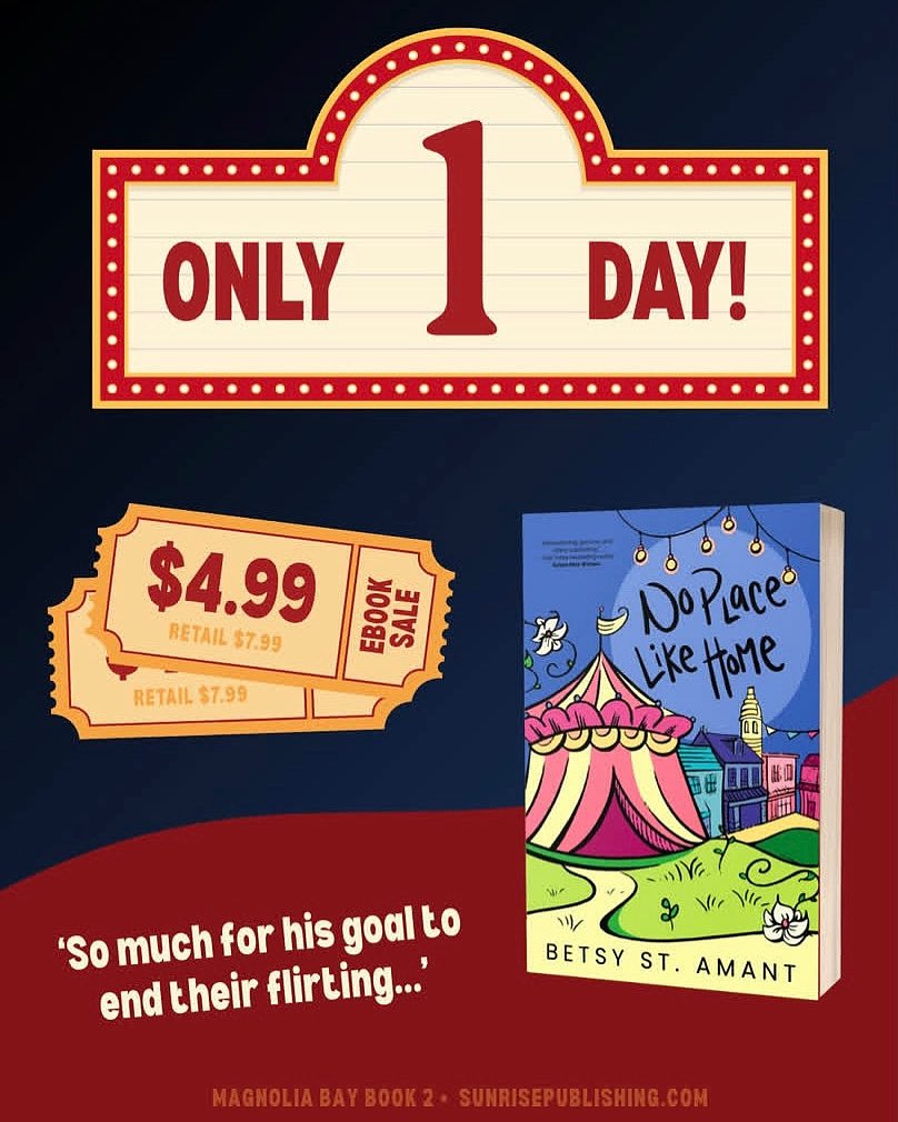 Lisa Kelley, Writer (@lisakelleywrite) on Twitter photo What do you get when you read No Place Like Home by <a href="/betsystamant/">betsystamant</a> and <a href="/SunrisePublish/">Sunrise Publishing</a>? A swoony hero, a mysterious, some zany side characters, and a circus. You can still get the special ebook price if you order today. What do you get when you read No Place Like Home by <a href="/betsystamant/">betsystamant</a> and <a href="/SunrisePublish/">Sunrise Publishing</a>? A swoony hero, a mysterious, some zany side characters, and a circus. You can still get the special ebook price if you order today.