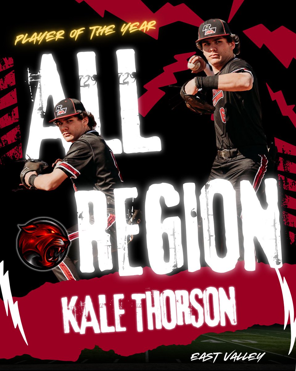 RMHSBaseball's tweet photo. 🔥💥Congrats to Kale Thorson‼️ on being named
East Valley Region 
Player of the Year!! https://t.co/EpP8mo7Q71