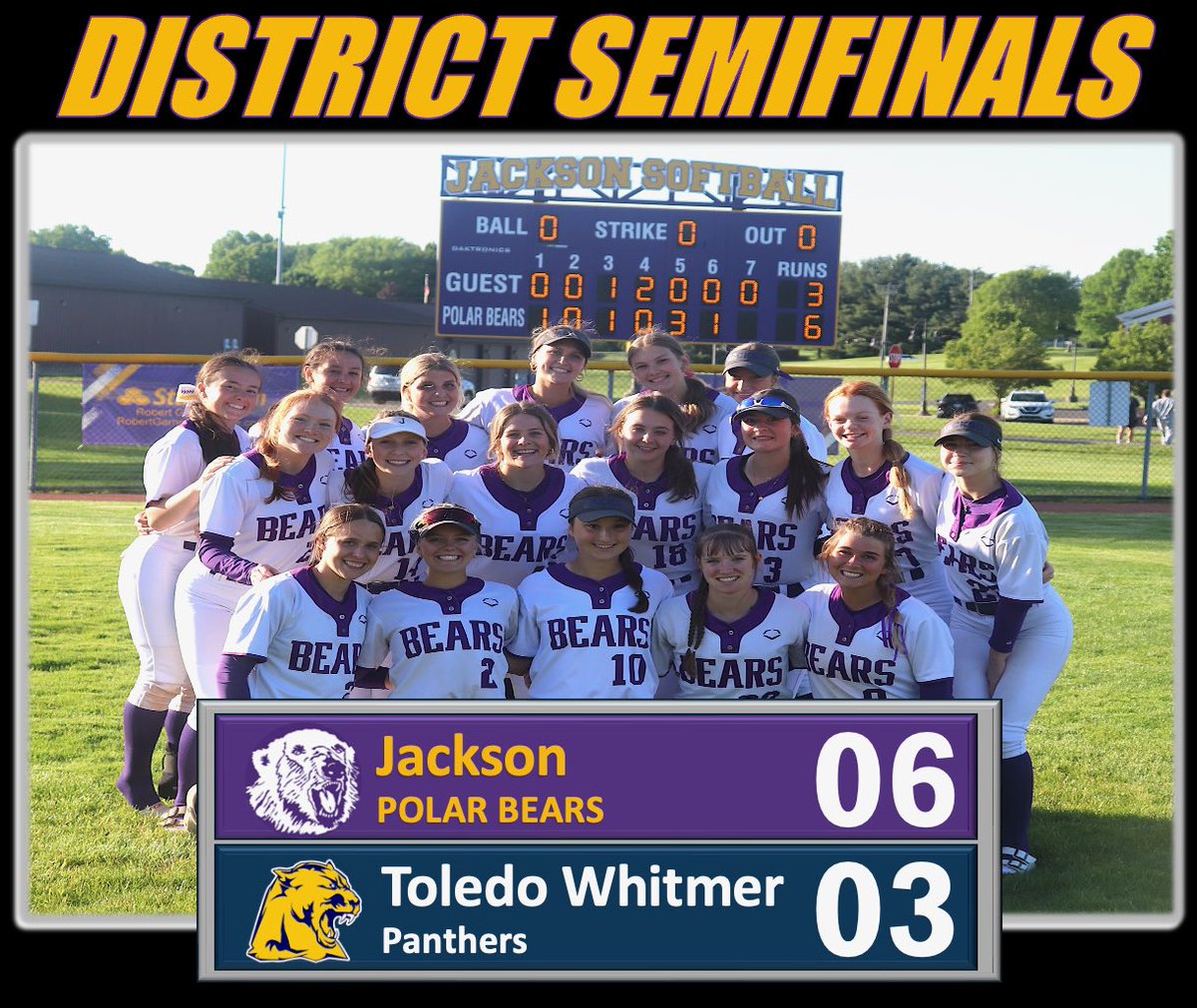 Lady Bears take home their first tournament win tonight!! Great job girls!! Go Bears 🐻‍❄️💜