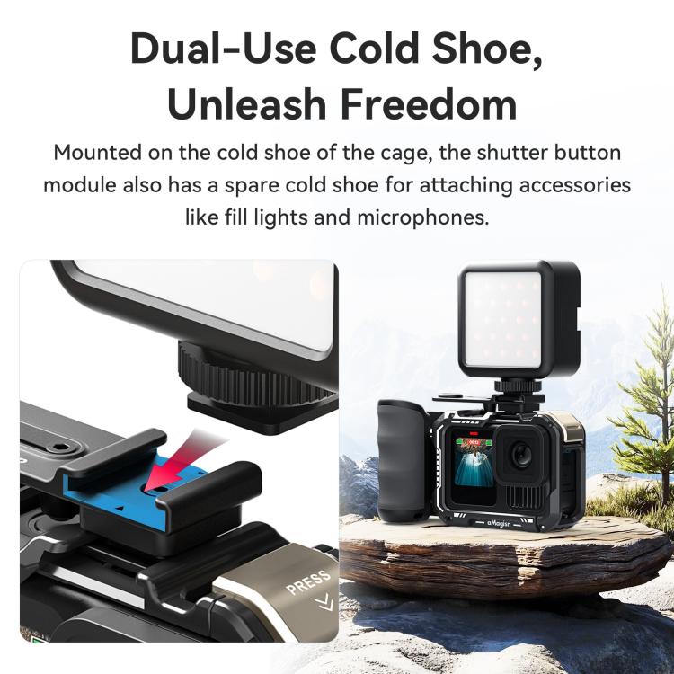 SunskyOnline's tweet image. aMagisn Street Photography Grip for Action Cameras
✔ Universal Compatibility - Works with Insta360/DJI/GoPro
✔ Ergonomic Design
✔ Dual Cold Shoe Mounts
📸 Perfect for vlogging &amp;amp; street photography!
🛒 bit.ly/4kq7TeL
#CameraGrip #VlogGear #ActionCamera