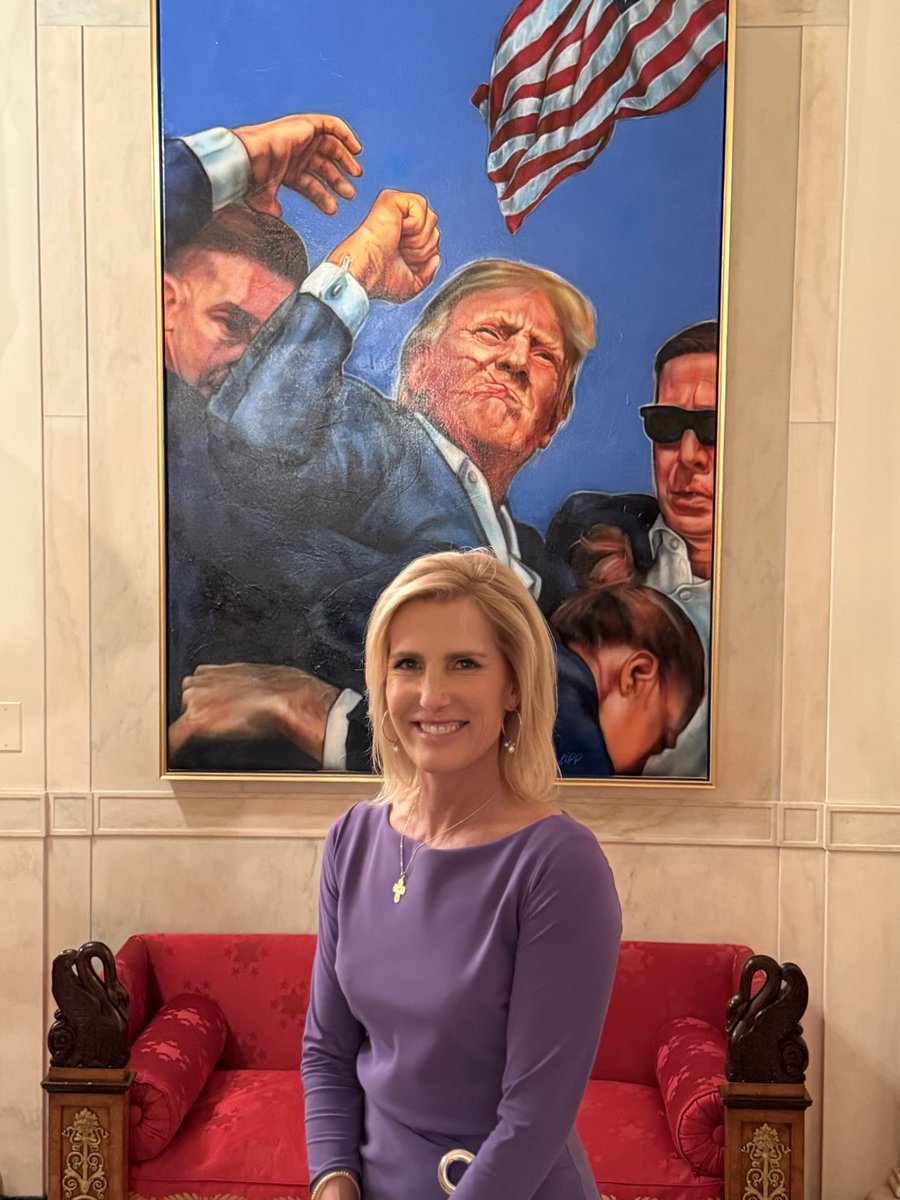 Spectacular night. But this painting reminds us how close we came to losing him. ⁦<a href="/kencen/">The Kennedy Center</a>⁩ ⁦<a href="/RichardGrenell/">Richard Grenell</a>⁩