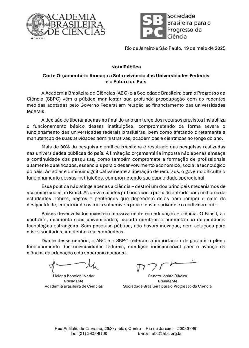 Eu jamais imaginei que leria uma nota dessas instituições para um governo de esquerda. 

Lula conseguiu um feito.