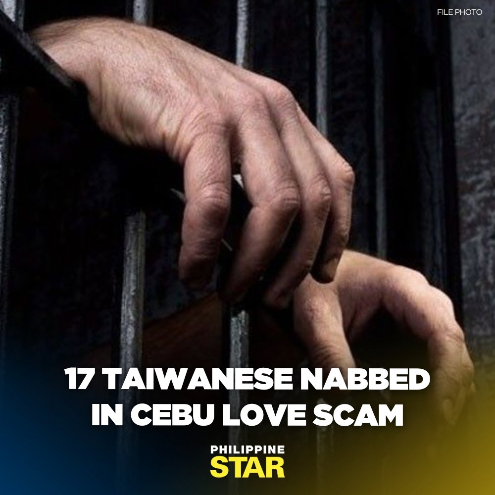 Seventeen Taiwan nationals, believed to be members of a Taiwanese criminal ring involved in a love scam operation, were arrested by agents of the National Bureau of Investigation (NBI) in Cebu. tinyurl.com/49ku3xw7