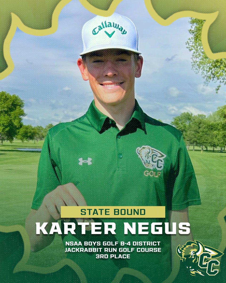 NSAA Boys District Golf

Congratulations to Karter Negus for placing 3rd at Districts and qualifying for the State Golf Tournament!
Karter will compete at Monument Shadows Golf Course in Gering on Wednesday, May 28th, and Thursday, May 29th, with tee times starting at 9:00 AM.
