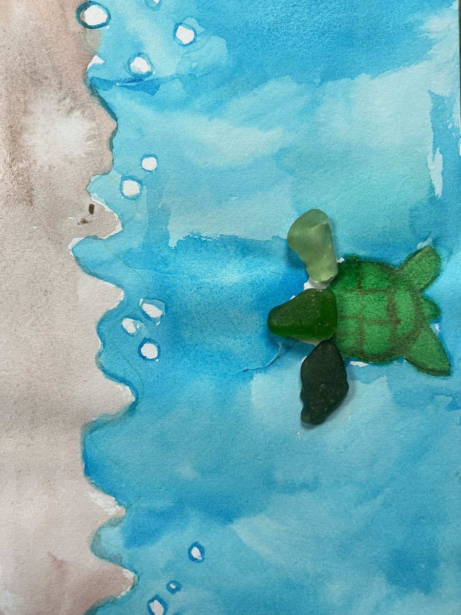 Beautiful sea glass art today at Camp Tomahawk! <a href="/THTigers512/">Tomahawk Elementary</a>