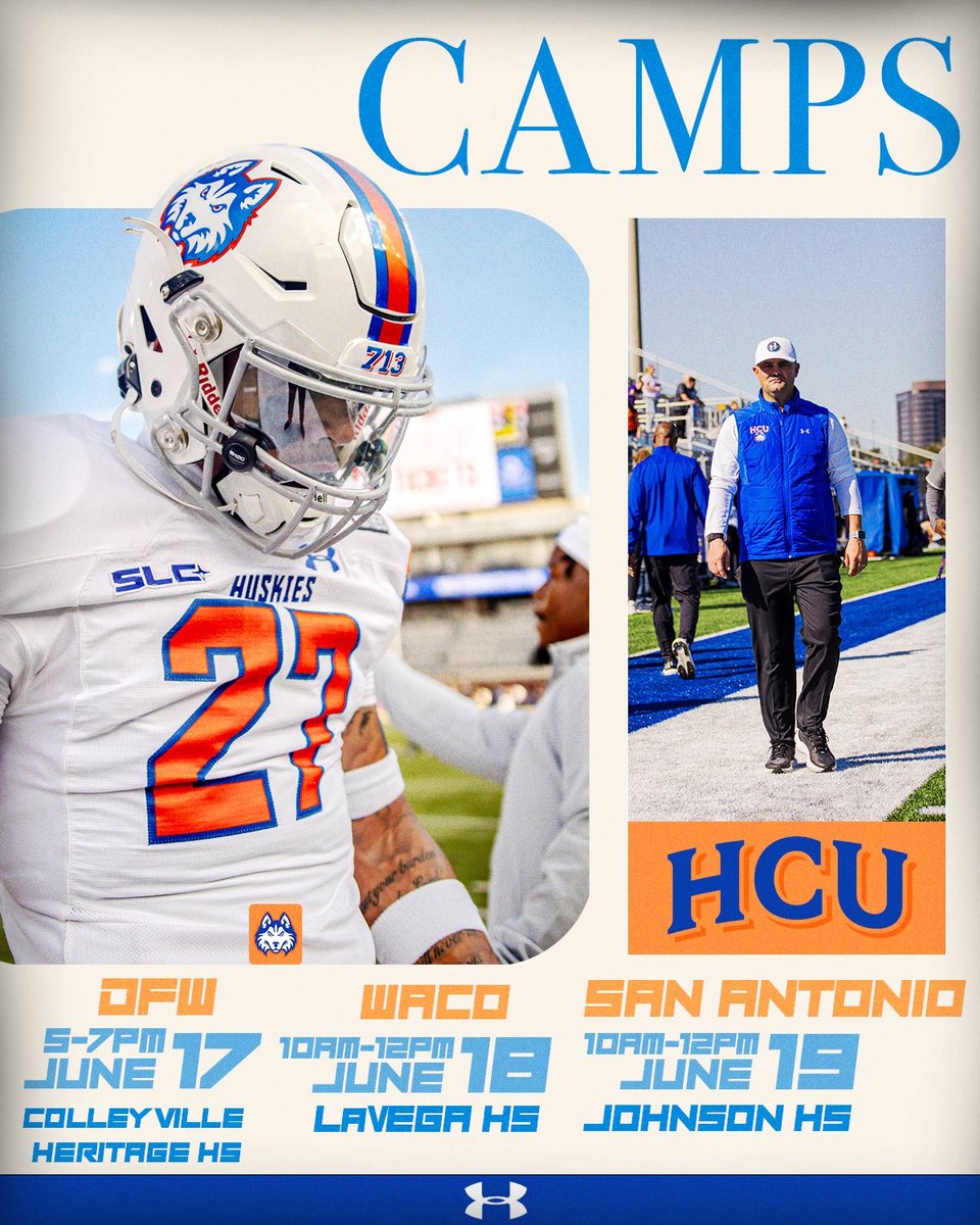 Coach Jason Bachtel (@hcucoachbachtel) on Twitter photo We are getting closer, and spots are filling up.
Don't miss out on your OPPORTUNITY, to be seen by multiple staffs across the country.
Spots are limited.
Sign up today
huskyfbcamps.com
#TheStandard
#DawgsUP
<a href="/HCUFootball/">HCU Football</a> We are getting closer, and spots are filling up.
Don't miss out on your OPPORTUNITY, to be seen by multiple staffs across the country.
Spots are limited.
Sign up today
huskyfbcamps.com
#TheStandard
#DawgsUP
<a href="/HCUFootball/">HCU Football</a>