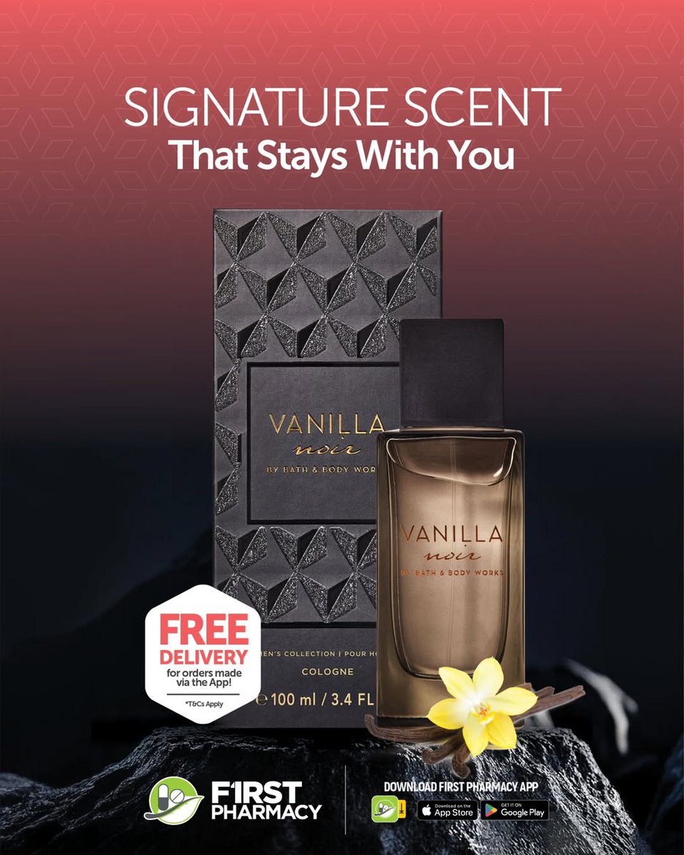 A scent that gets you compliments all day long? Yep, that’s Vanilla Noir by Bath &amp; Body Works. A rich blend of vanilla, warm spice, and a touch of mystery, perfect for any time of day.

Grab yours now on the First Pharmacy App.