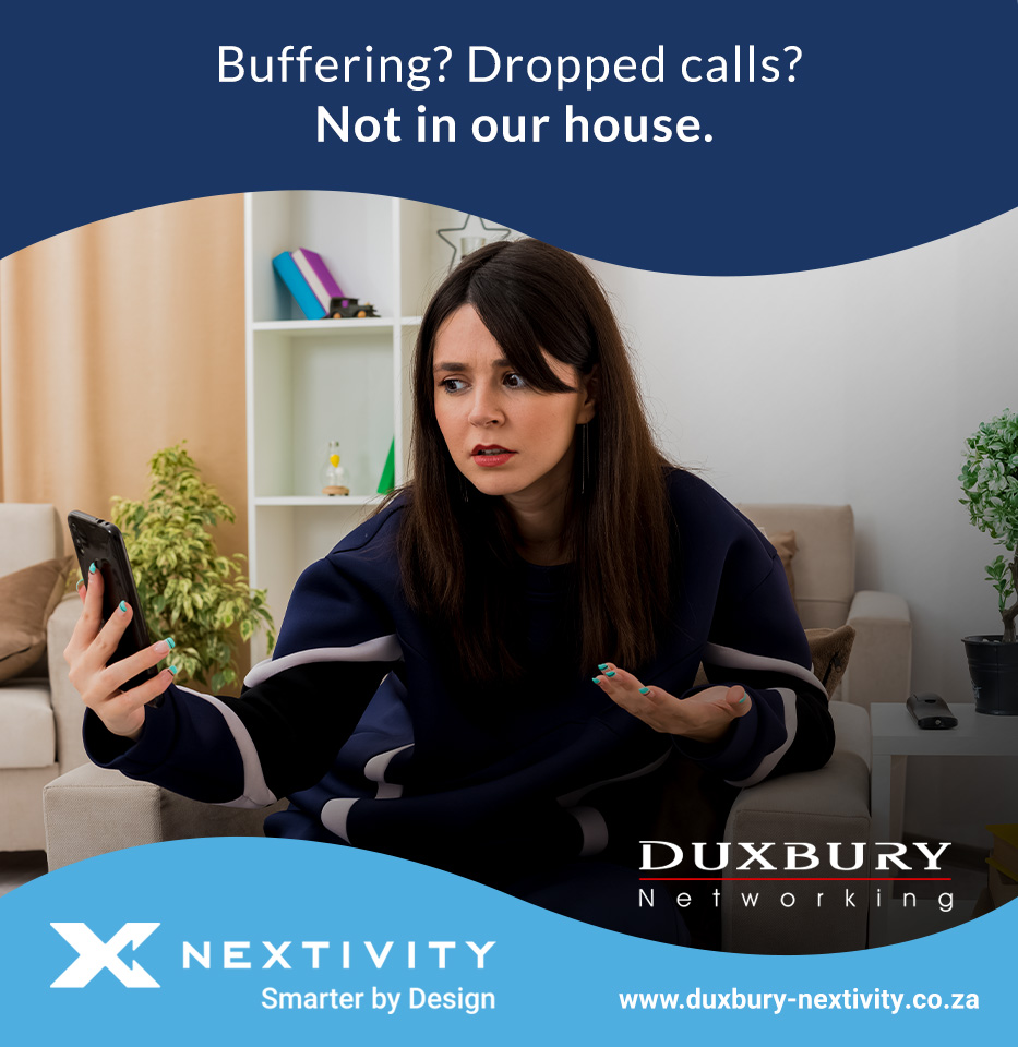 dux_net's tweet image. Tired of playing 'find the signal' at home? Nextivity’s signal boosters ensure crystal-clear calls and seamless streaming in every room. Reclaim your connected comfort!

duxbury-nextivity.co.za

*ICASA and Network Operator approved

#nextivity #duxbury #ICASA #celfi #IntelliBoost