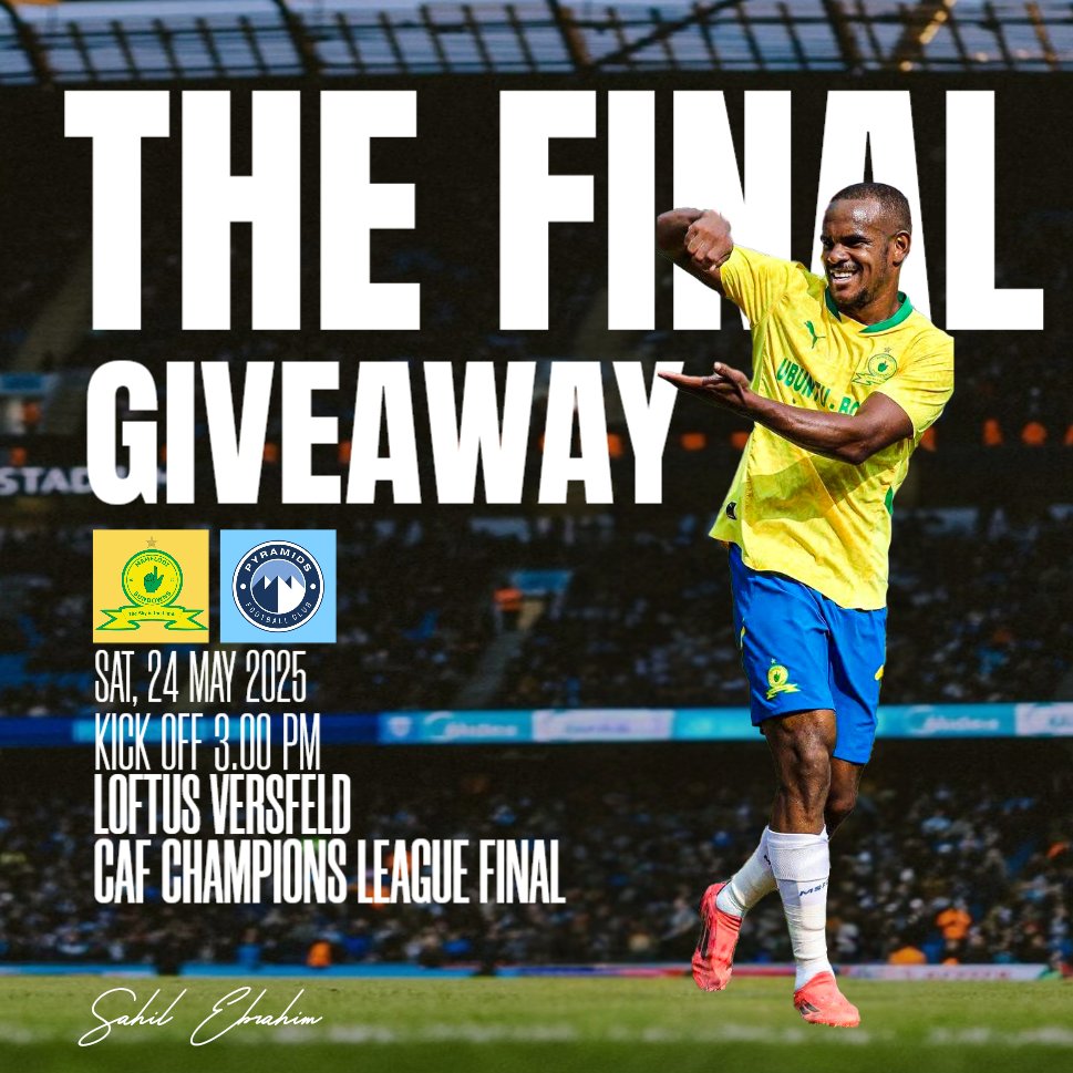 Sahil Ebrahim (@sahil_e_) on Twitter photo πππ ππ πππ‘ππ πππ©πππͺππ¬
Giving away of 4 CAF Champions League final tickets. ποΈ
Like, follow and repost to enter! β₯οΈ
Will select 2 winners tomorrow who will get 2x tickets each.π€
NB: You must have a valid email address so I can transfer the tickets onto you. π πππ ππ πππ‘ππ πππ©πππͺππ¬
Giving away of 4 CAF Champions League final tickets. ποΈ
Like, follow and repost to enter! β₯οΈ
Will select 2 winners tomorrow who will get 2x tickets each.π€
NB: You must have a valid email address so I can transfer the tickets onto you. π