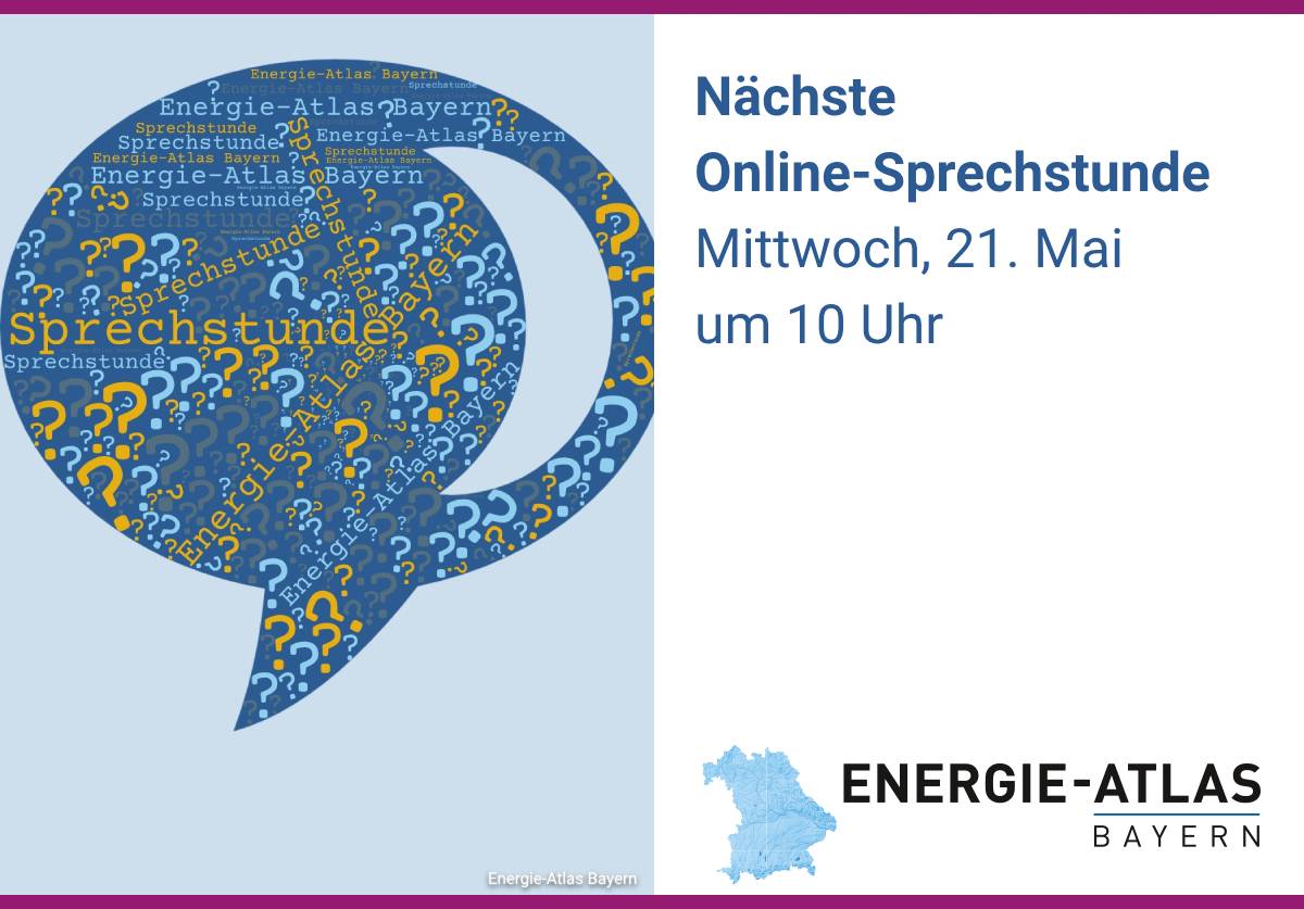Nicht vergessen. Morgen findet wieder eine Online-Sprechstunde für den #EnergieAtlas Bayern statt. Gerne noch spontan vorbeikommen und❓ Fragen stellen.
👉 link2.bayern/2rdj