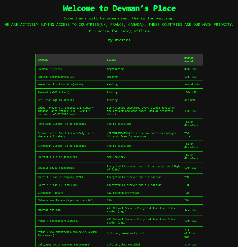 RakeshKrish12's tweet photo. 🚨#DEVMAN #RANSOMWARE: IP EXPOSED
📍38.132.122.213 🇺🇸
📍38.132.122.214 🇺🇸
#AS9009🇷🇴
https://t.co/OfTEmC0Nuk
Linked: https://t.co/nbrifiw2lL
More: https://t.co/9PvXi4WRTn
#infosec #OSINT #hack #security #malware #TOR #phishing #netsec #threatintel #threatintelligence #badip https://t.co/QPanytx6bj