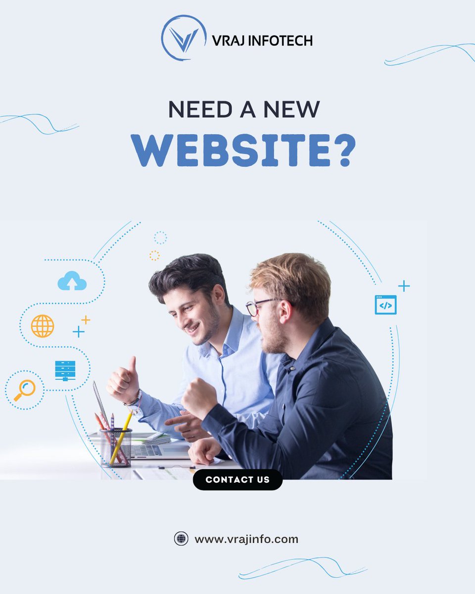 🚀 Need a new website that looks great &amp; performs even better?
Vraj Infotech builds fast, responsive, and SEO-ready sites tailored to your goals.
Let’s bring your vision online!
👉 vrajinfo.com
#WebDevelopment #WebsiteDesign