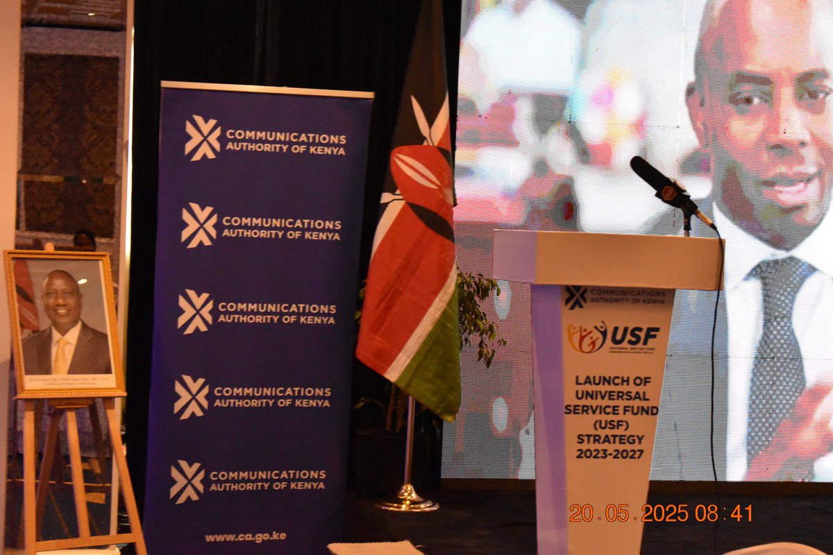 HAPPENING NOW: Eng. Leo Boruett, Director of the Universal Service Fund  <a href="/CA_Kenya/">Communications Authority of Kenya (CA)</a>, presents the USF Strategy 2023–2027 — outlining bold steps to expand digital access across the country.
Key insight: “No one left behind.”
#USFStrategy2025  #DigitalAccessForAll