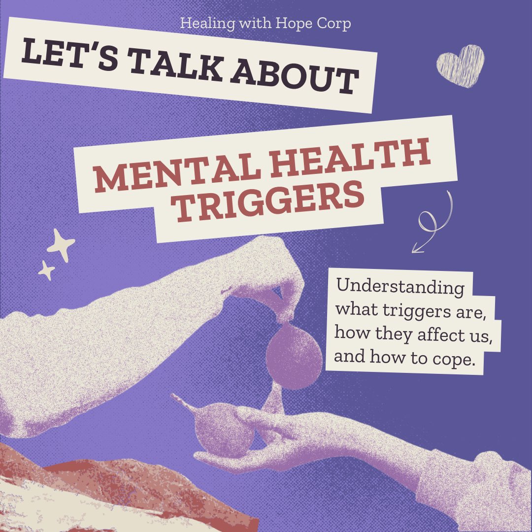 HealingwHope's tweet photo. 🧠 Let’s Talk About Mental Health Triggers
Triggers are emotional or physical reactions tied to past pain.

They can show up as:
• Anxiety
• Panic
• Withdrawal
• Overwhelm

Types of triggers include:
🔹 Internal
🔹 External
🔹 Situational
🔹 Emotional

#KnowYourTriggers
1/2 https://t.co/kRvXqYZGe1
