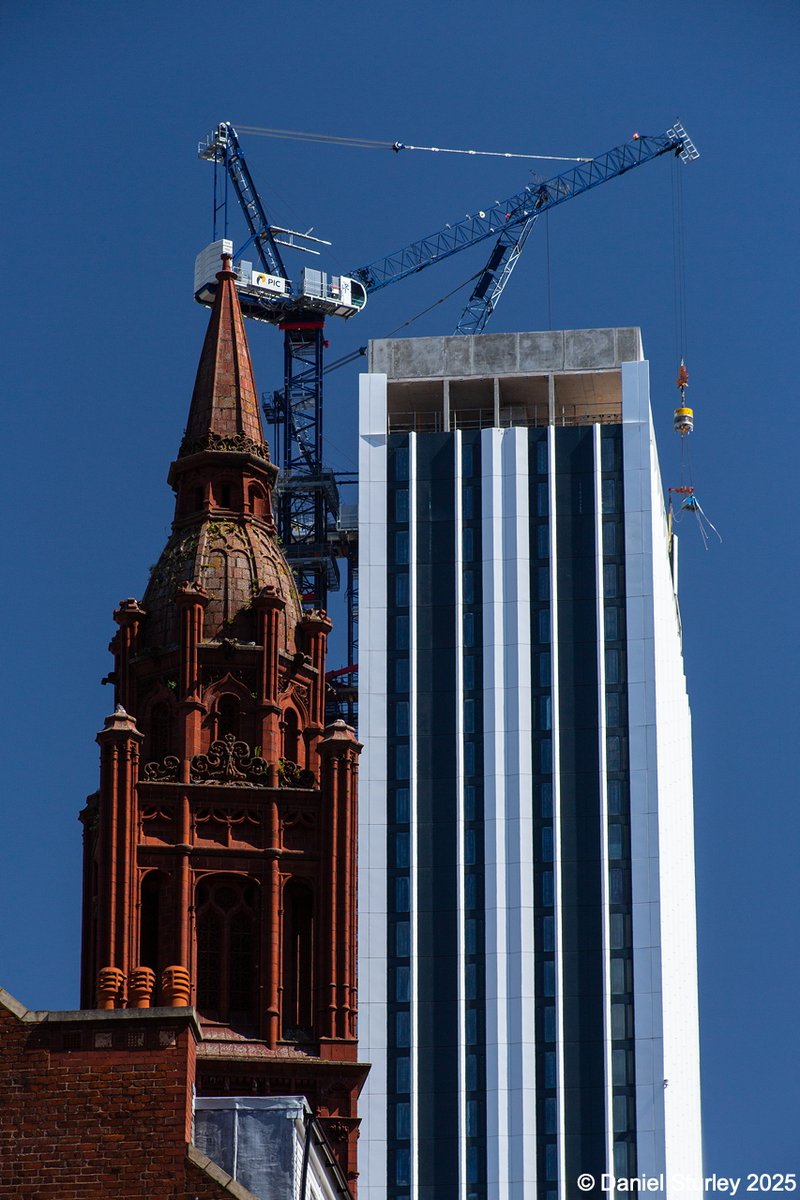 Developers, architects &amp; construction really can bring culture &amp; real estate together in a massive #LookUpBirmingham promotion of the city to attact business &amp; tourism. Look how One Eastside sits so well alongside the city's classic architecture. Photos Courtesy @ikonic_exposure